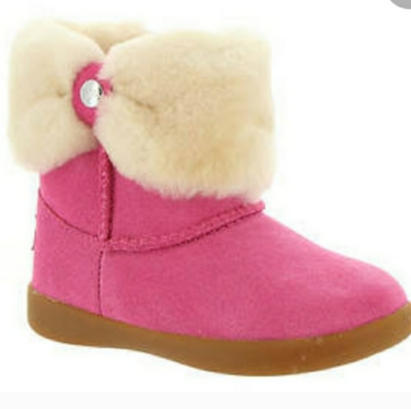 NIB UGG RAMONA TODDLER SHEEPSKIN BOOTS SIZE 7 PINK π ...ADORABLE π - Picture 1 of 14